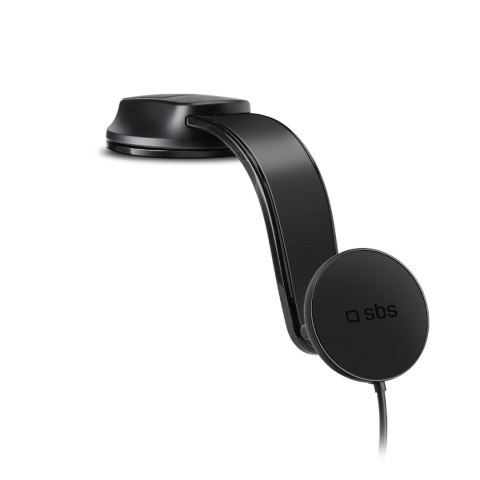 Uchwyt na smartfona z ładowarką indukcyjną SBS TESUPPMAG15W2115W kompatybilny z MagSafe - czarny Uchwyt na smartfona z ładowarką indukcyjną SBS TESUPPMAG15W2115W kompatybilny z MagSafe - czarny
