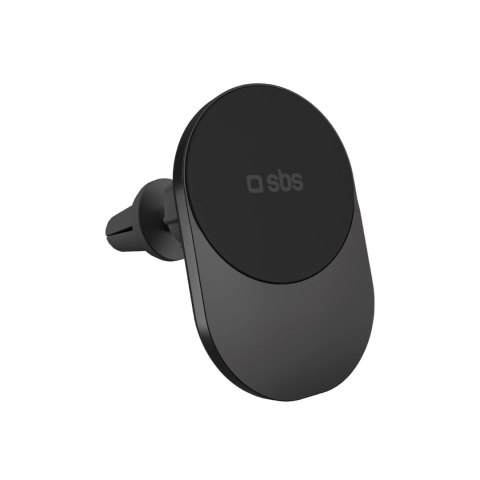Uchwyt z ładowarką bezprzewodową Qi2 SBS TESUPPVENTWIRQI215W kompatybilny z MagSafe - czarny Uchwyt z ładowarką bezprzewodową Qi2 SBS TESUPPVENTWIRQI215W kompatybilny z MagSafe - czarny