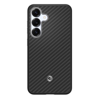 Etui silikonowe Spigen Enzo Aramid GP-FPS931PGABW z wbudowanym ringiem MagFit do Samsung Galaxy S25 - czarne