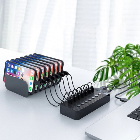 Hub Orico CT2U3-16AB 16x USB-A 3.0 z włącznikami - czarny Hub Orico CT2U3-16AB 16x USB-A 3.0 z włącznikami - czarny