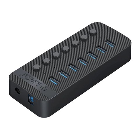 Hub Orico CT2U3-7AB 7x USB-A 3.0 z włącznikami - czarny Hub Orico CT2U3-7AB 7x USB-A 3.0 z włącznikami - czarny