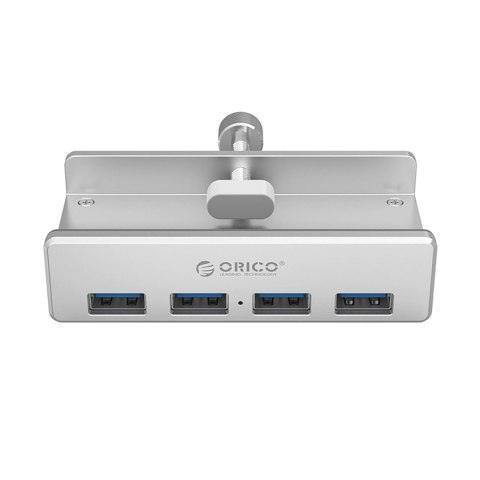 Hub Orico MH4PU montowany na zacisk 4x USB-A 3.0 - srebrny Hub Orico MH4PU montowany na zacisk 4x USB-A 3.0 - srebrny