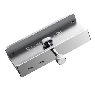 Hub Orico MH5PMM montowany na zacisk USB-C / 2x USB-A 3.0, + SD&TF + 3,5mm Audio - srebrny