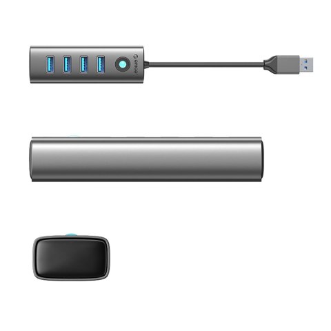 Hub Orico PDD4U-U3 4x USB-A 3.0 - szary Hub Orico PDD4U-U3 4x USB-A 3.0 - szary