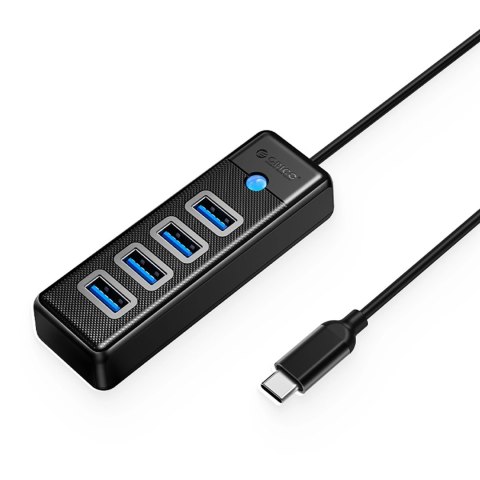 Hub Orico PW4U-C3 USB-C / 4x USB-A 3.0 - czarny Hub Orico PW4U-C3 USB-C / 4x USB-A 3.0 - czarny