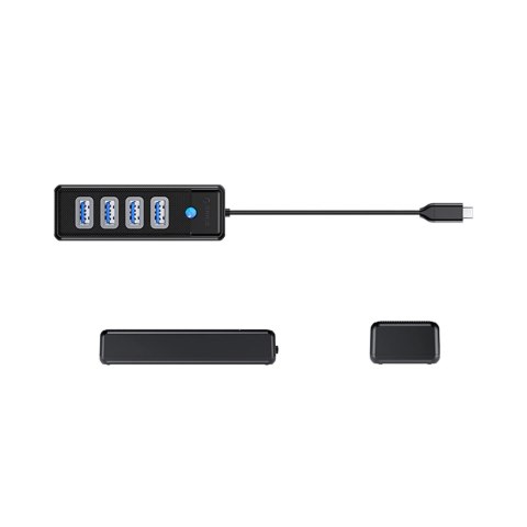 Hub Orico PW4U-C3 USB-C / 4x USB-A 3.0 - czarny Hub Orico PW4U-C3 USB-C / 4x USB-A 3.0 - czarny