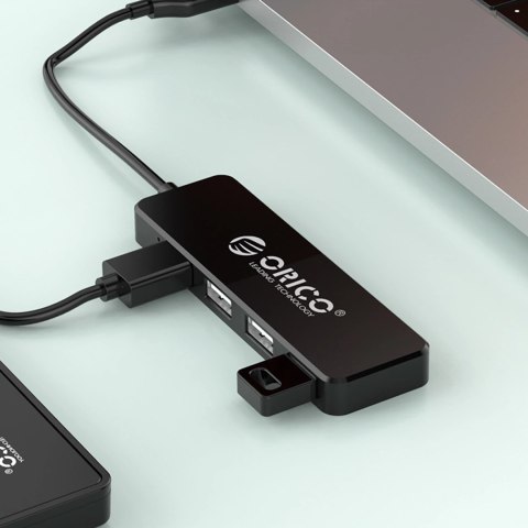Hub USB-A Orico FL01 stacja dokująca 4x USB-A 2.0 - czarny Hub USB-A Orico FL01 stacja dokująca 4x USB-A 2.0 - czarny