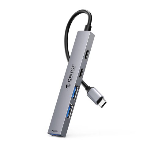 Hub USB-A/USB-C Orico YSB4-U2 stacja dokująca 2x USB-A 2.0 + 1x USB-A 3.0 + 1x USB-C 2.0 + 1x USB-C - szary