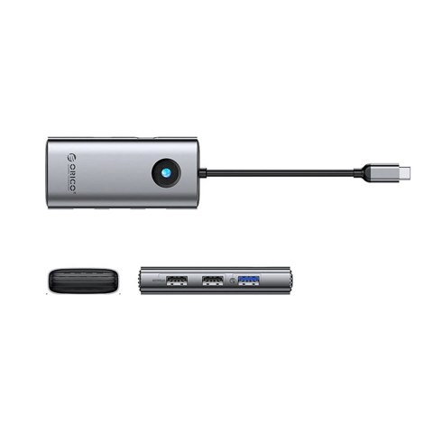 Hub USB-C Orico PW11-5P stacja dokująca 1x USB-A 3.0 + 2x USB-A 2.0 + 1x USB-C PD + 1x HDMI - szara Hub USB-C Orico PW11-5P stacja dokująca 1x USB-A 3.0 + 2x USB-A 2.0 + 1x USB-C PD + 1x HDMI - szara