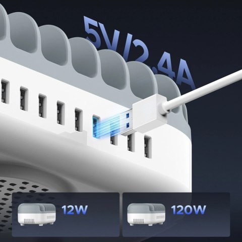 Inteligentna stacja ładowania Orico DUK-10P-V1 10 x USB-A - biała Inteligentna stacja ładowania Orico DUK-10P-V1 10 x USB-A - biała
