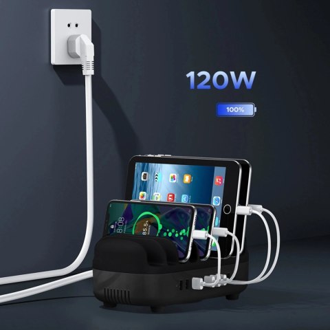 Inteligentna stacja ładowania Orico DUK-10P-V1 10 x USB-A - czarna Inteligentna stacja ładowania Orico DUK-10P-V1 10 x USB-A - czarna