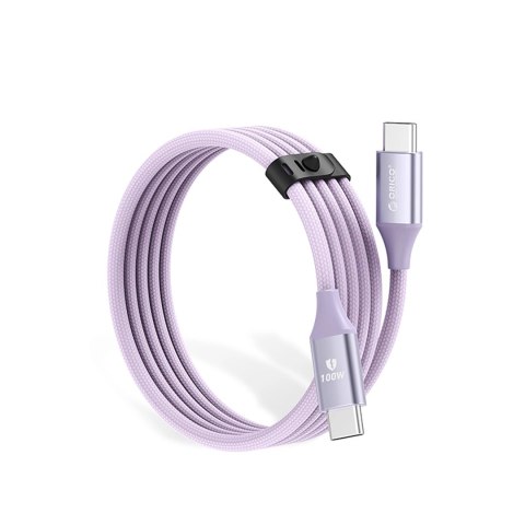 Kabel Orico CDX 100W 5A Power Delivery USB-C - USB-C 1m - fioletowy