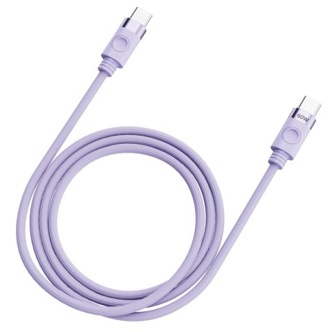 Kabel Orico CDX 60W 3A Power Delivery USB-C - USB-C 1m - fioletowy Kabel Orico CDX 60W 3A Power Delivery USB-C - USB-C 1m - fioletowy