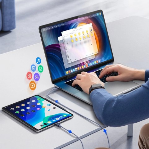 Kabel Orico CDX 60W 3A Power Delivery USB-C - USB-C 1m - niebieski Kabel Orico CDX 60W 3A Power Delivery USB-C - USB-C 1m - niebieski