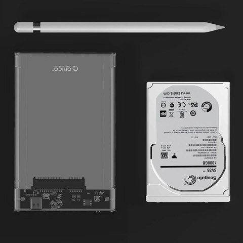 Kieszeń dyskowa Orico 2139C3 2,5" HDD/SSD USB-C 5Gb/s - przezroczysta Kieszeń dyskowa Orico 2139C3 2,5" HDD/SSD USB-C 5Gb/s - przezroczysta