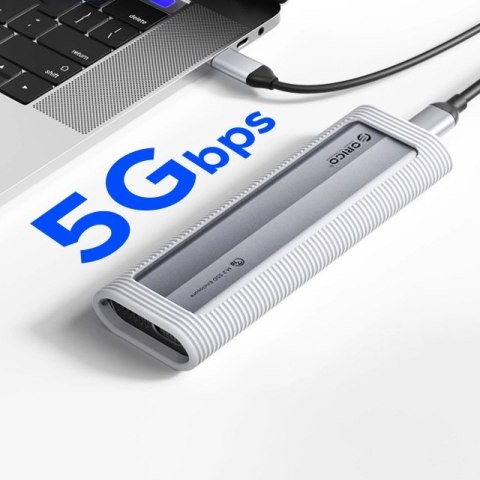 Kieszeń dyskowa Orico AXM2F M.2 SATA SSD USB-C 3.2 - szara Kieszeń dyskowa Orico AXM2F M.2 SATA SSD USB-C 3.2 - szara