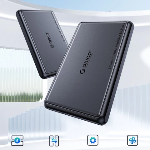 Kieszeń dyskowa Orico DDL25-C3 2,5" HDD/SSD USB-C 5Gb/s - czarna Kieszeń dyskowa Orico DDL25-C3 2,5" HDD/SSD USB-C 5Gb/s - czarna