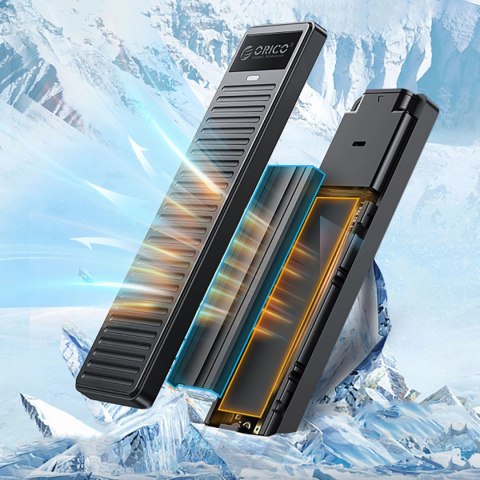 Kieszeń dyskowa Orico DDM2-C3 M.2 NVME USB-C 3.2 10Gb/s - szara
