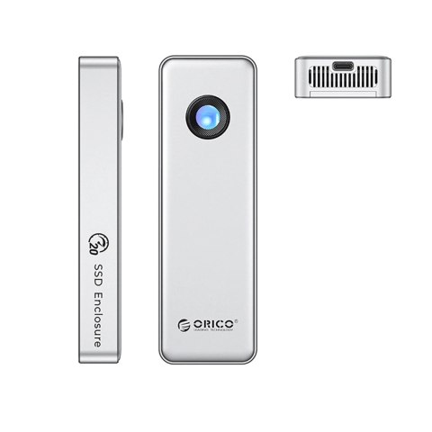 Kieszeń dyskowa Orico OUM2-G20 M.2 NVME USB-C 3.2 20Gb/s - srebrna Kieszeń dyskowa Orico OUM2-G20 M.2 NVME USB-C 3.2 20Gb/s - srebrna