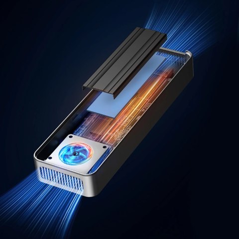 Kieszeń dyskowa Orico OUM2-G20 M.2 NVME USB-C 3.2 20Gb/s - srebrna Kieszeń dyskowa Orico OUM2-G20 M.2 NVME USB-C 3.2 20Gb/s - srebrna