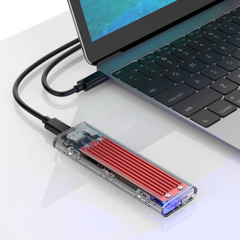 Kieszeń dyskowa Orico TCM2-C3 M.2 NVME na USB-C 10Gb/s - czerwona