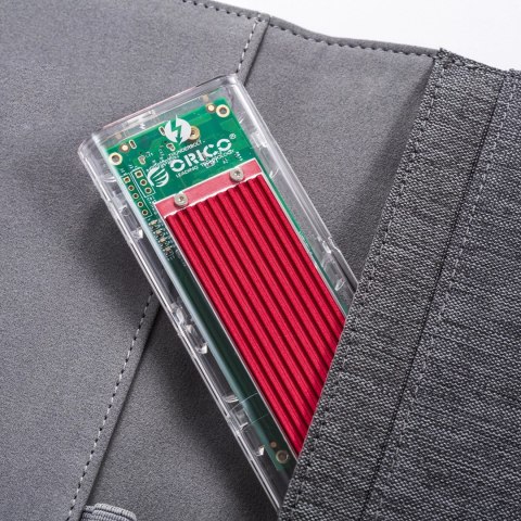Kieszeń dyskowa Orico TCM2-C3 M.2 NVME na USB-C 10Gb/s - czerwona