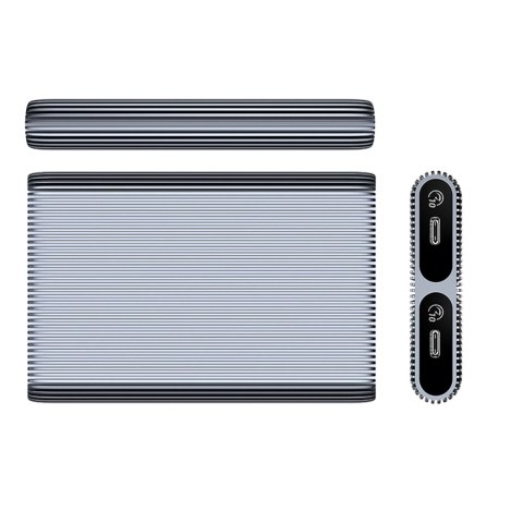 Kieszeń dyskowa podwójna Orico AM2C3-2N na dwa dyski M.2 NVME USB-C 3.2 10Gb/s - szara