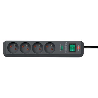 Listwa antyprzepięciowa Brennenstuhl Eco-Line 4 gniazda 1,5m 13.500A - czarna