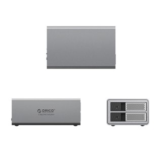 Macierz dyskowa Orico 9828RU3 2 Big DAS Solution ProRAID na 2 dyski 2,5"/3.5" SATA HDD/SSD z kontrolerem RAID - szara