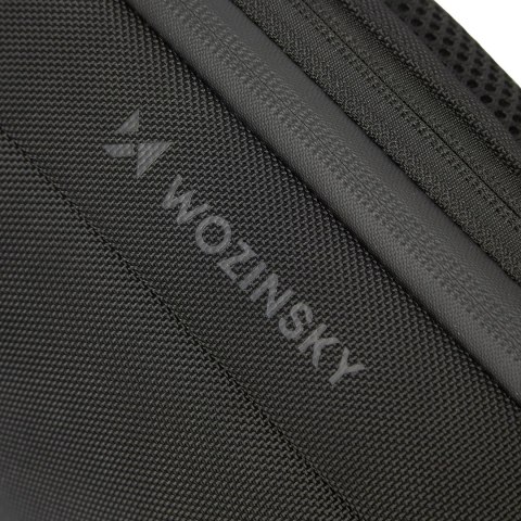 Plecak miejski Wozinsky Premium na jedno ramię, antykradzieżowy z organizerem i USB - czarny