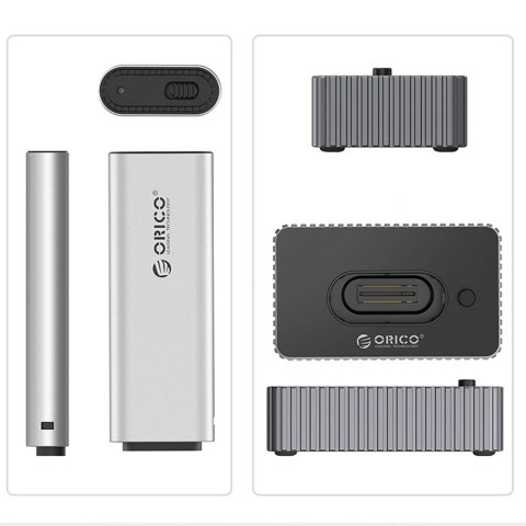 Stacja dokująca Orico IT18C3 na dysk M.2 NVMe/SATA - szara Stacja dokująca Orico IT18C3 na dysk M.2 NVMe/SATA - szara