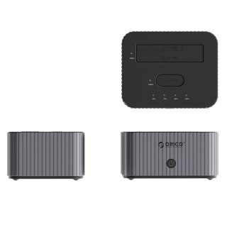 Stacja dokująca Orico IT28E-C na 2 dyski z funkcją klonowania M.2 NVME 2,5"/3,5 HDD / 2,5" SSD - szara