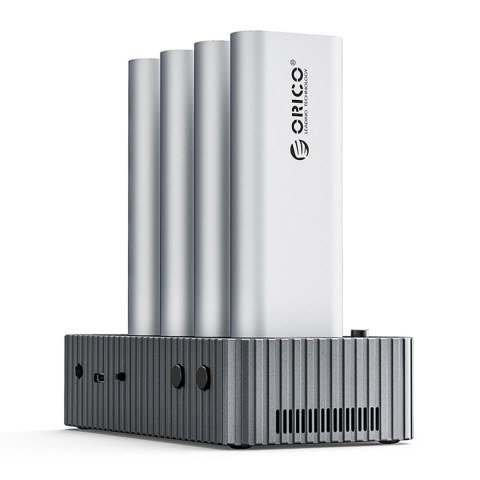 Stacja dokująca Orico IT48N-C na 4 dyski z funkcją klonowania M.2 NVME - szara Stacja dokująca Orico IT48N-C na 4 dyski z funkcją klonowania M.2 NVME - szara