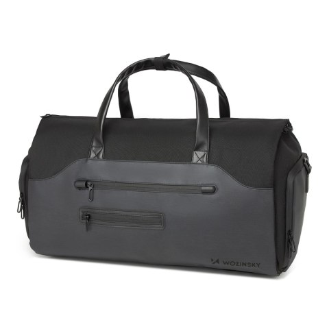 Torba podróżna Wozinsky Premium na garnitur z kieszenią na mokre rzeczy (45 l) - czarna