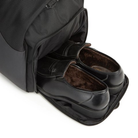 Torba podróżna Wozinsky Premium na garnitur z kieszenią na mokre rzeczy (45 l) - czarna