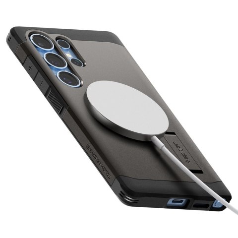 Etui Spigen Tough Armor MagSafe na Samsung Galaxy S25 Ultra - szary