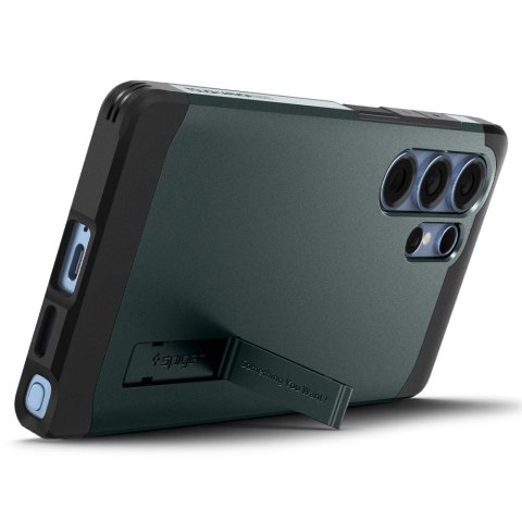 Etui Spigen Tough Armor MagSafe na Samsung Galaxy S25 Ultra - zielony