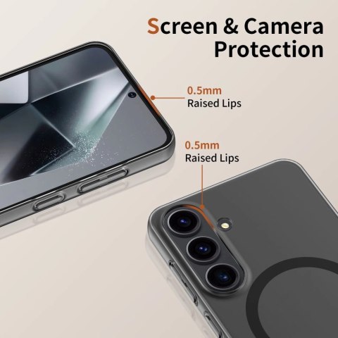 Etui Tech-Protect MagSlim MagSafe na Samsung Galaxy S25 - czarne Etui Tech-Protect MagSlim MagSafe na Samsung Galaxy S25 - czarne