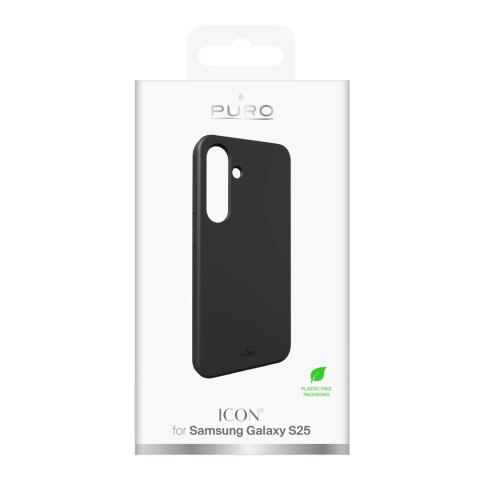 Etui silikonowe Puro Icon do Samsung Galaxy S25 - czarne Etui silikonowe Puro Icon do Samsung Galaxy S25 - czarne