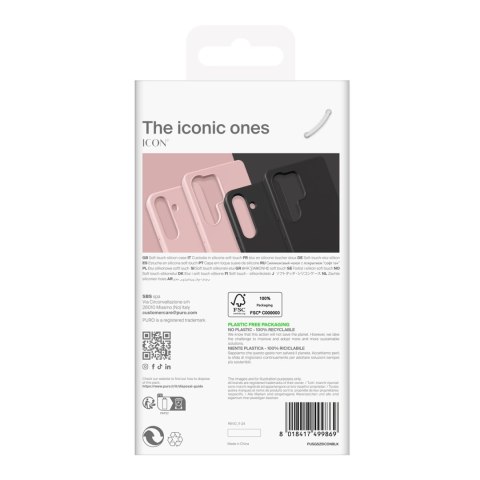 Etui silikonowe Puro Icon do Samsung Galaxy S25 - czarne Etui silikonowe Puro Icon do Samsung Galaxy S25 - czarne
