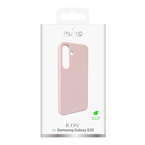 Etui silikonowe Puro Icon do Samsung Galaxy S25 - różowe Etui silikonowe Puro Icon do Samsung Galaxy S25 - różowe