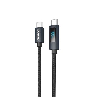 Kabel Dudao L7C USB-C - USB-C 100W z wyświetlaczem LED 1m - czarny