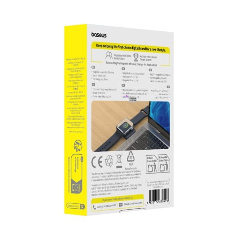 Ładowarka indukcyjna Baseus MagPro 2.5W magnetyczna do Apple Watch - czarna Ładowarka indukcyjna Baseus MagPro 2.5W magnetyczna do Apple Watch - czarna
