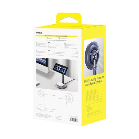 Ładowarka indukcyjna Baseus Orbit 2 Pro MagSafe Qi2 20W 2 w 1 z chłodzeniem - szara Ładowarka indukcyjna Baseus Orbit 2 Pro MagSafe Qi2 20W 2 w 1 z chłodzeniem - szara
