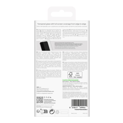 Szkło hartowane Puro Frame Tempered Glass z czarną ramką do Samsung Galaxy S25 Ultra Szkło hartowane Puro Frame Tempered Glass z czarną ramką do Samsung Galaxy S25 Ultra
