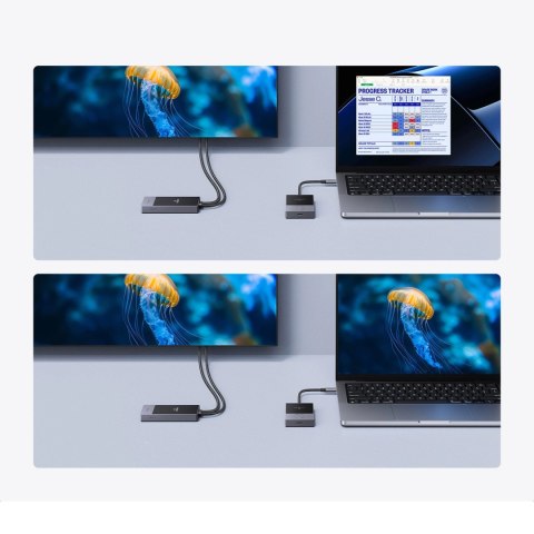 Transmiter HDMI Ugreen CM737 bezprzewodowy nadajnik i odbiornik - czarno-srebrny