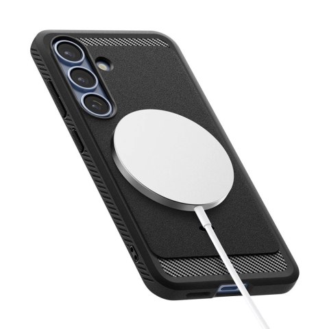Etui Spigen Rugged Armor Mag MagSafe na Samsung Galaxy S25 - czarny-mat