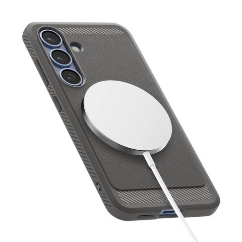 Etui Spigen Rugged Armor Mag MagSafe na Samsung Galaxy S25 - szare