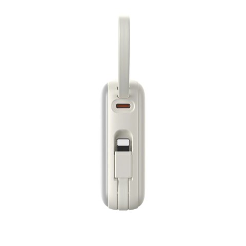 Powerbank Joyroom JR-PBF27 10000mAh 22.5W z wbudowanymi kablami USB-C i Lightning - biały Powerbank Joyroom JR-PBF27 10000mAh 22.5W z wbudowanymi kablami USB-C i Lightning - biały