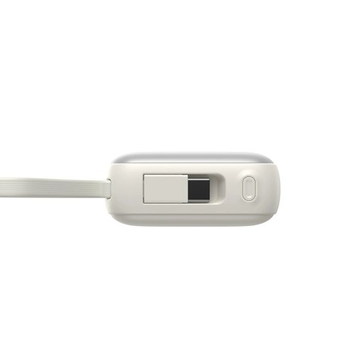 Powerbank Joyroom JR-PBF27 10000mAh 22.5W z wbudowanymi kablami USB-C i Lightning - biały Powerbank Joyroom JR-PBF27 10000mAh 22.5W z wbudowanymi kablami USB-C i Lightning - biały